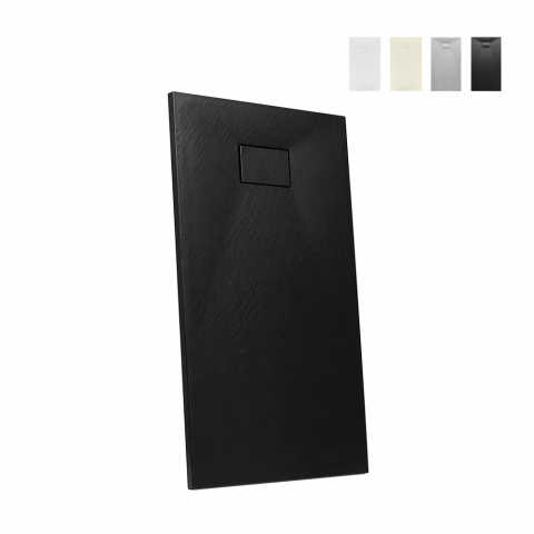 Receveur de douche à l'italienne rectangulaire en résine 110x70 salle de bain moderne Stone Promotion
