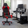 Chaise de bureau et de jeu ergonomique avec coussin cervical et lombaire design Fire Vente