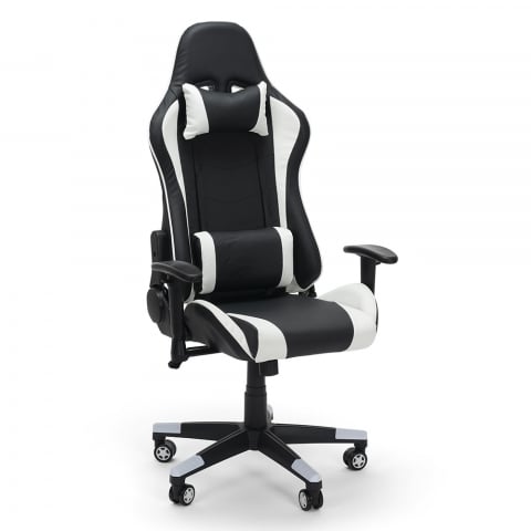 Chaise de jeu ergonomique Coussins et accoudoirs directionnels design SilverStone