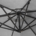 Parasol de jardin déporté mât réglable en aluminium 3x3 Paradise Noir Choix