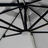 Parasol noir déporté bras réglable Led 3x3m Paradise Noir Light Modèle