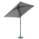 Parasol droit de jardin carré 2x2 en aluminium Plutone Noir Remises