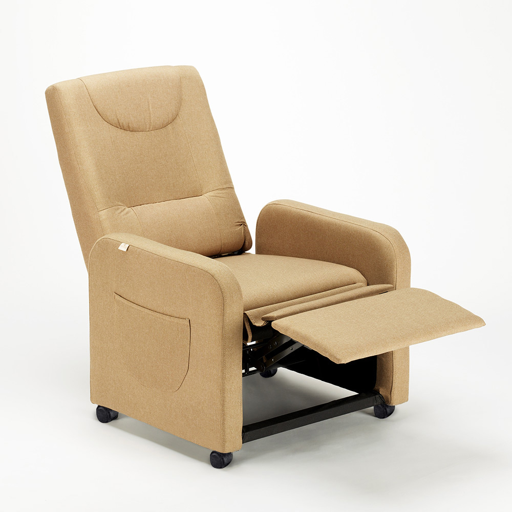 Fauteuil inclinable Relax 4 roues avec repose-pieds en ...