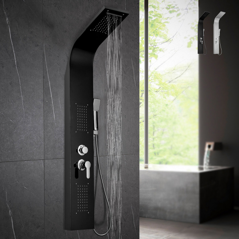 Colonne de douche en acier avec mitigeur de douche cascade d'hydromassage Monticelli Promotion