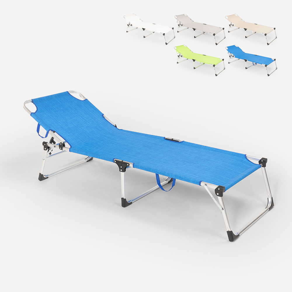 Bain de soleil de plage transat pliant en aluminium Seychelles