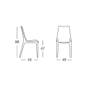 Chaises de design transparent moderne pour bar de cuisine restaurant Scab Vanity Réductions
