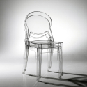 Chaise design moderne transparente pour cuisine salle à manger bar restaurant Scab Igloo Réductions