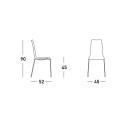 Chaises de design moderne en polypropylène pour restaurant bar cuisine Scab Mannequin Remises
