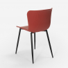 Chaise design moderne en polypropylène et métal pour cuisine bar restaurant Chloe 
