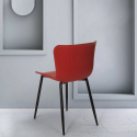 Chaise design moderne en polypropylène et métal pour cuisine bar restaurant Chloe 