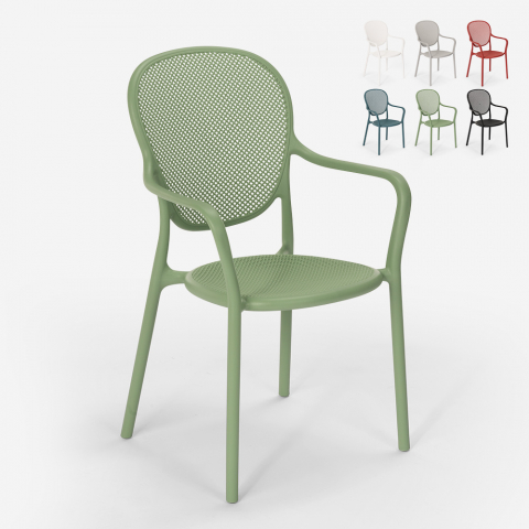 Chaise design moderne pour restaurant bar cuisine extérieure en polypropylène Clara