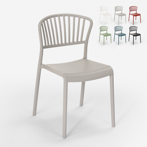 Chaise design moderne en polypropylène pour cuisine extérieure bar restaurant Vivienne