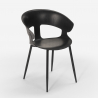 Chaise design moderne en métal polypropylène pour cuisine bar restaurant Evelyn 