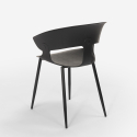 Chaise design moderne en métal polypropylène pour cuisine bar restaurant Evelyn 