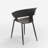 Chaise design moderne en métal polypropylène pour cuisine bar restaurant Evelyn 