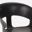 Chaise design moderne en métal polypropylène pour cuisine bar restaurant Evelyn 