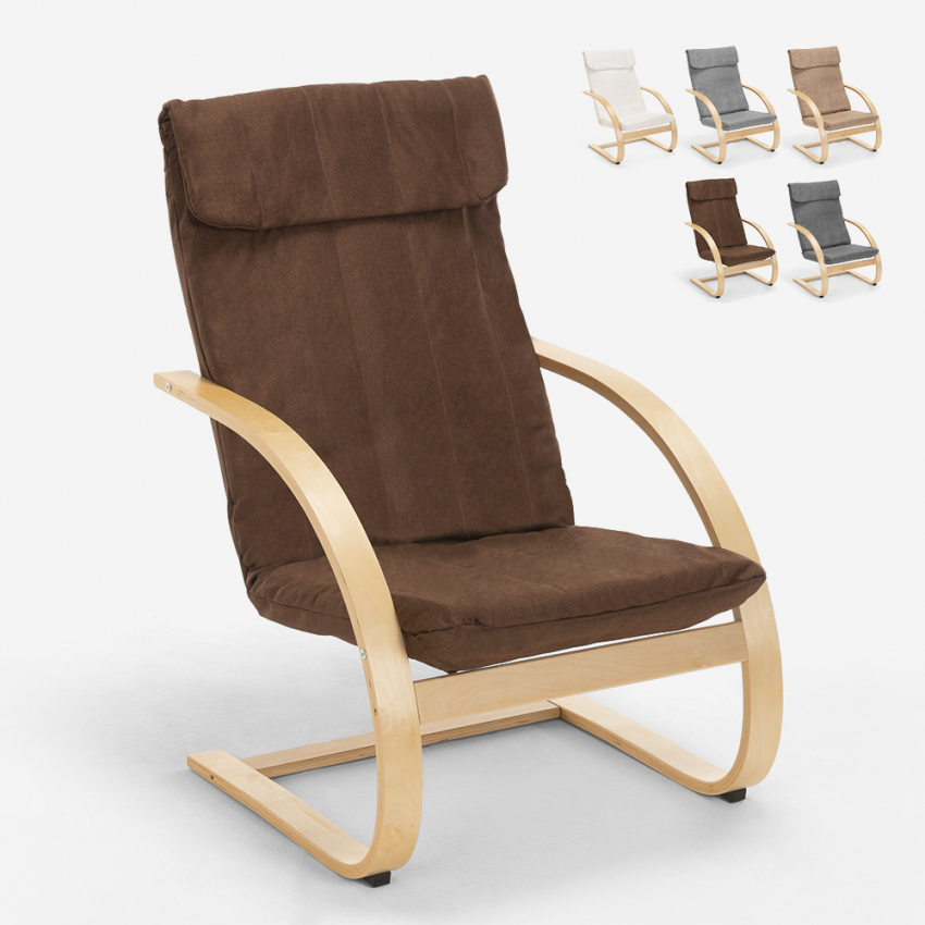 Fauteuil de bureau et salon ergonomique en bois design nordique Aarhus Réductions