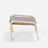 Repose-pied en bois au design scandinave pour fauteuil canapé de salon Sylt 