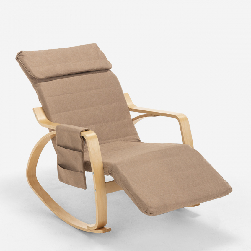Chaise de salon Ikea Poäng cuir avec repose pied