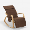 Fauteuil à bascule en bois design scandinave avec repose-pieds réglable Odense 