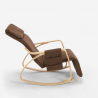 Fauteuil à bascule en bois design scandinave avec repose-pieds réglable Odense 