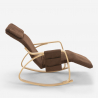 Fauteuil à bascule en bois design scandinave avec repose-pieds réglable Odense 