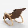 Fauteuil à bascule en bois design scandinave avec repose-pieds réglable Odense 
