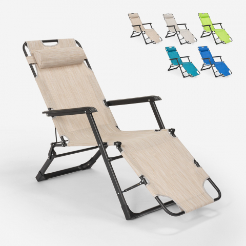 Chaise longue pliante de plage multipositions Emily Lux Zero Gravity Promotion