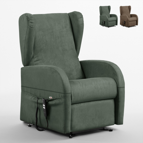Fauteuil relax inclinable releveur 2 moteurs accoudoirs amovibles Caroline