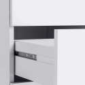Bureau d'angle moderne 180x160 avec commode 3 tiroirs New Selina Choix