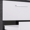 Bureau d'angle moderne 180x160 avec commode 3 tiroirs New Selina Report Modèle