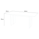 Table à manger design moderne en bois 160x90cm Bologna Catalogue