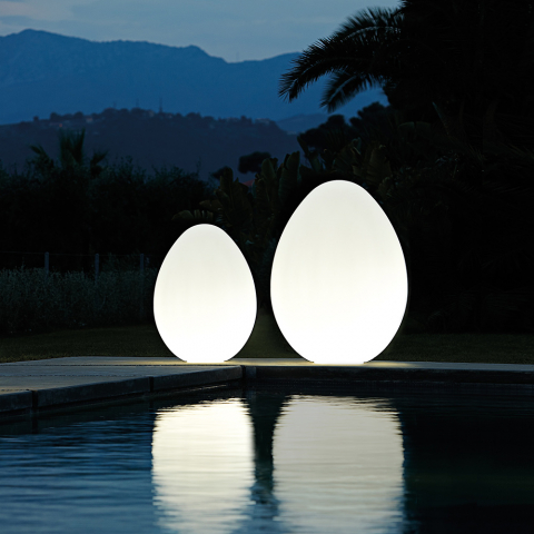 Lampadaire Egg design moderne Slide Dino