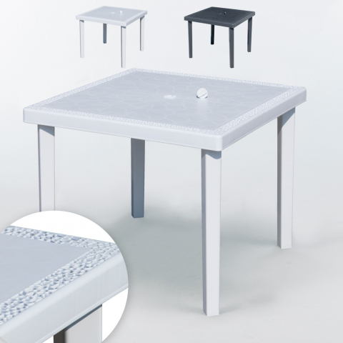 Table bar Poly-rotin carrée 90x90 Grand Soleil Gruvyer Promotion
