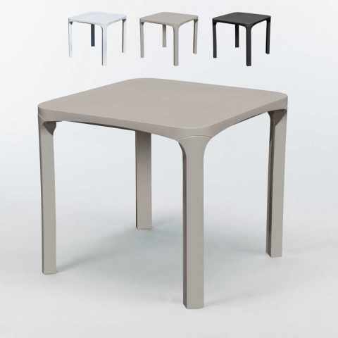 Table bar café Polyrotin 80x80cm Jardin Terrasse Grand Soleil Olè Promotion