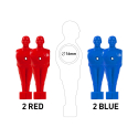 Set 4 joueurs figurines baby-foot baby-foot 2 rouge 2 bleu tige de rechange 16 mm Vente