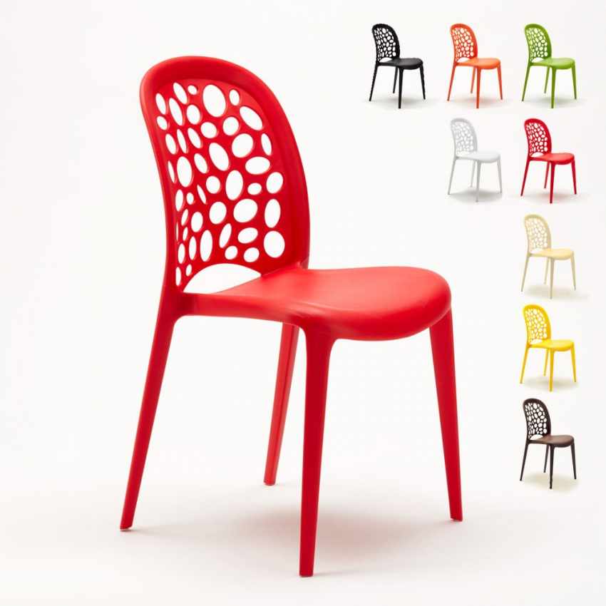 Lot de chaises de bar restaurant et cuisine empilables WEDDING Holes Messina 20 Pièces Lot de chaises de bar restaurant et cuisine empilables WEDDING Holes Messina 20 Pièces