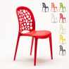 Lot de chaises de bar restaurant et cuisine empilables WEDDING Holes Messina 20 Pièces 