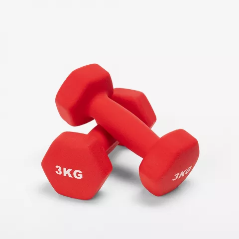 Paire de poids haltères 2 x 3kg Gym et vinyle Fitness Megara