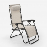 Chaise longue de plage et jardin pliante multipositions Emily Zero Gravity 