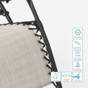 Chaise longue de plage et jardin pliante multipositions Emily Zero Gravity 