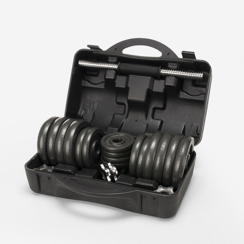 Haltères de musculation 30kg 2 haltères 15 kg avec étui Hercules L Promotion Haltères de musculation 30kg 2 haltères 15 kg avec étui Hercules L Promotion