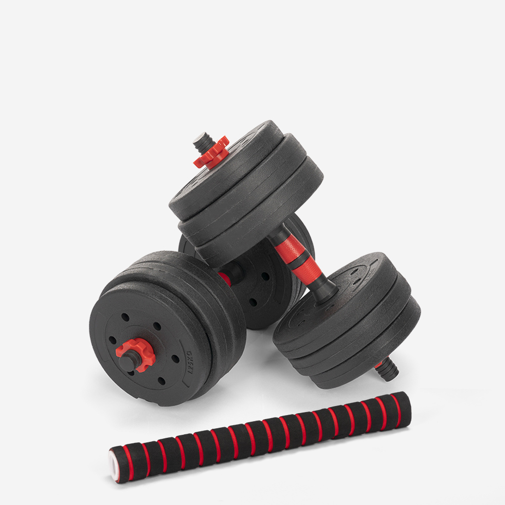 2 en 1 Haltères et Barbell Set 20kg Fitness Gym Ermes