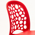 Lot de chaises de bar restaurant et cuisine empilables WEDDING Holes Messina 20 Pièces 