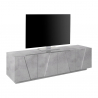 Meuble TV 4 portes 2 pièces design moderne Ping Low L Concrete Vente