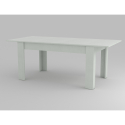 Table à manger extensible salon moderne en bois blanc Jesi Larch Offre
