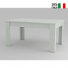 Table à manger extensible salon moderne en bois blanc Jesi Larch Vente