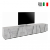 Meuble TV de salon 6 portes 3 placards design moderne Ping Low Concrete XL Vente