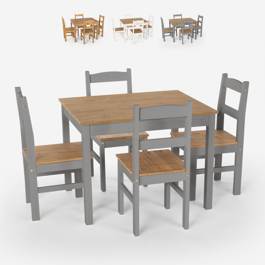 Grossiste cuisine et table à manger Set 1 Table à manger 4 chaises de style  rustique de style industriel pour la salle de séjour Meubles marron - Chine  Table carrée Table à