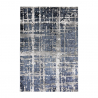 Tapis de salon de design moderne à poils courts bleu gris Double BLU001 Vente